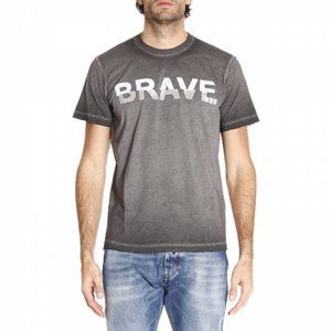 Diesel Grey Brave Graphic T-Shirt - Large